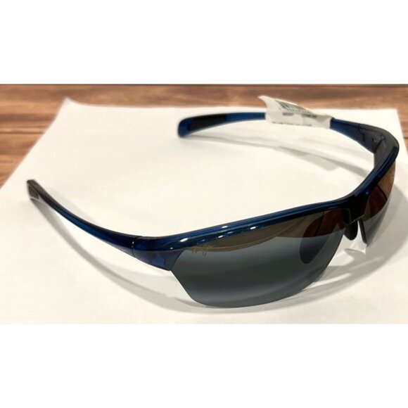 NEW Maui Jim Grey Hot Sands Blue Polarized Sunglasses 426-03 With Case & Cloth - Picture 8 of 8